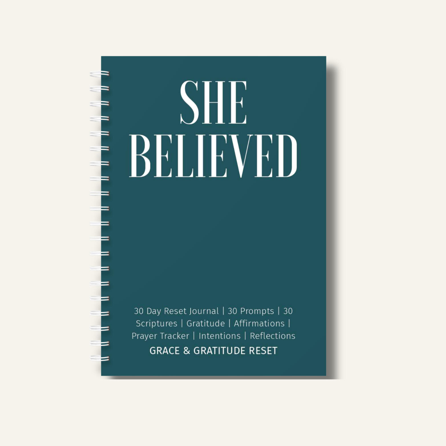 She Believed A5 Daily to-do Deskpad Flat lay of She Believed A5 Daily To-do Deskpad